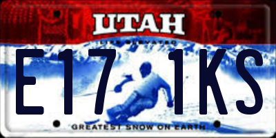 UT license plate E171KS