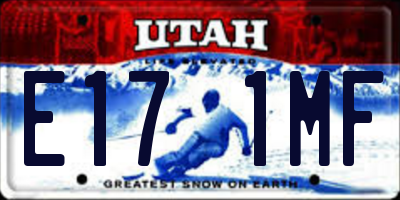 UT license plate E171MF