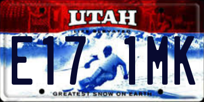 UT license plate E171MK