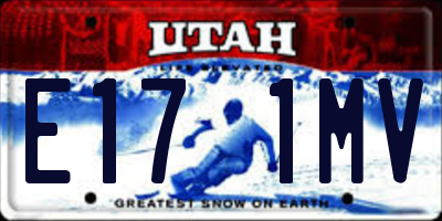 UT license plate E171MV