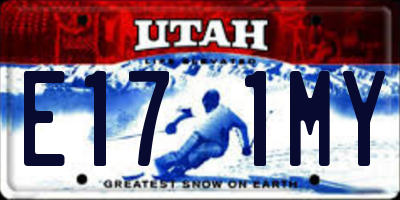 UT license plate E171MY