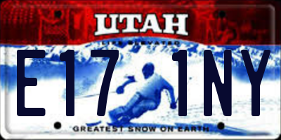 UT license plate E171NY