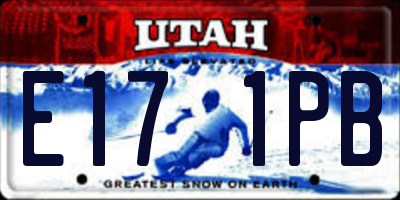 UT license plate E171PB