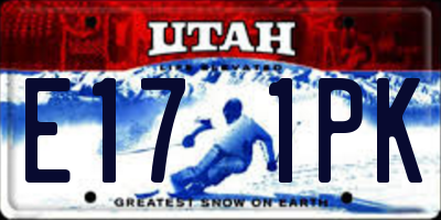 UT license plate E171PK
