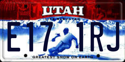 UT license plate E171RJ