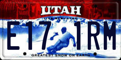 UT license plate E171RM