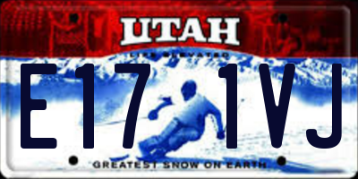 UT license plate E171VJ