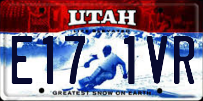 UT license plate E171VR