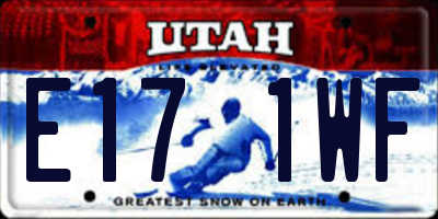 UT license plate E171WF