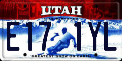 UT license plate E171YL