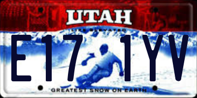 UT license plate E171YV