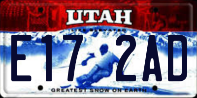 UT license plate E172AD