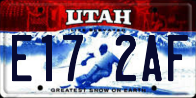 UT license plate E172AF