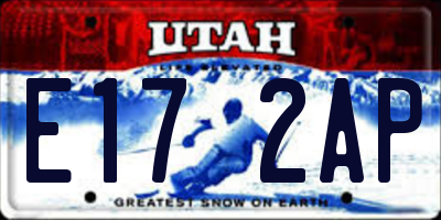 UT license plate E172AP