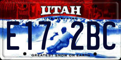 UT license plate E172BC
