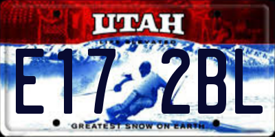 UT license plate E172BL