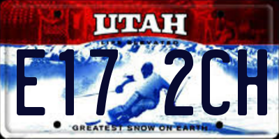 UT license plate E172CH