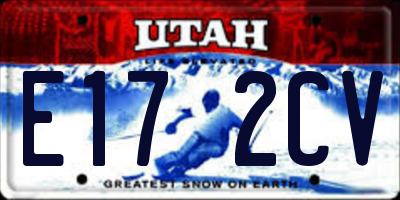 UT license plate E172CV