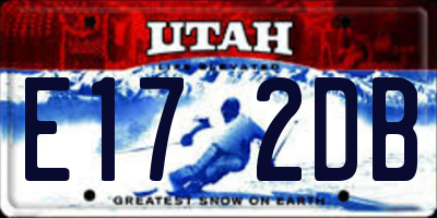 UT license plate E172DB