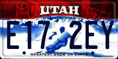 UT license plate E172EY
