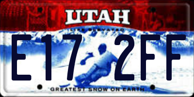 UT license plate E172FF