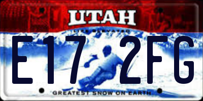 UT license plate E172FG