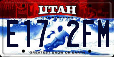 UT license plate E172FM