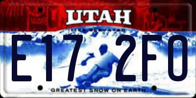 UT license plate E172FO