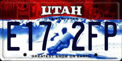 UT license plate E172FP