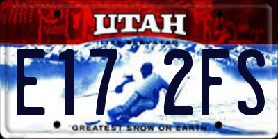 UT license plate E172FS