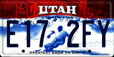 UT license plate E172FY