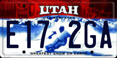 UT license plate E172GA