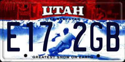 UT license plate E172GB