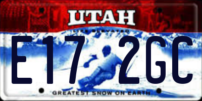 UT license plate E172GC