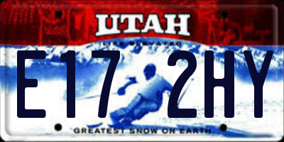 UT license plate E172HY