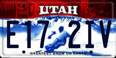 UT license plate E172IV