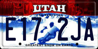 UT license plate E172JA