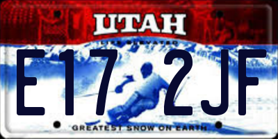 UT license plate E172JF