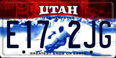 UT license plate E172JG