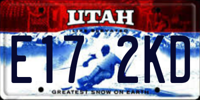 UT license plate E172KD