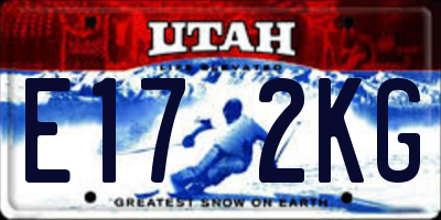 UT license plate E172KG
