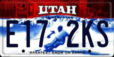 UT license plate E172KS