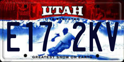 UT license plate E172KV