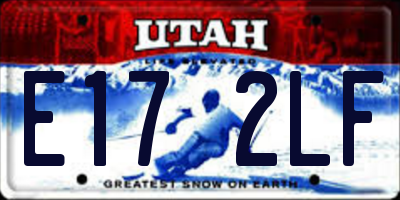 UT license plate E172LF