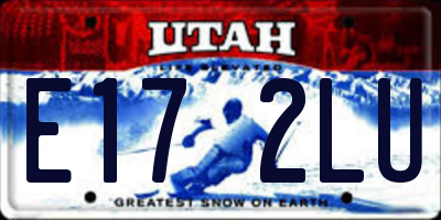 UT license plate E172LU