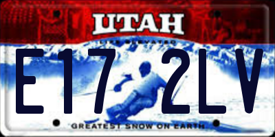 UT license plate E172LV