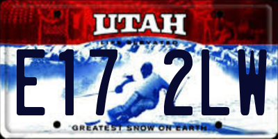 UT license plate E172LW