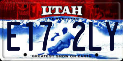 UT license plate E172LY