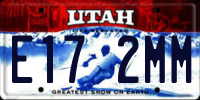 UT license plate E172MM