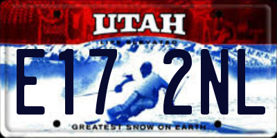 UT license plate E172NL